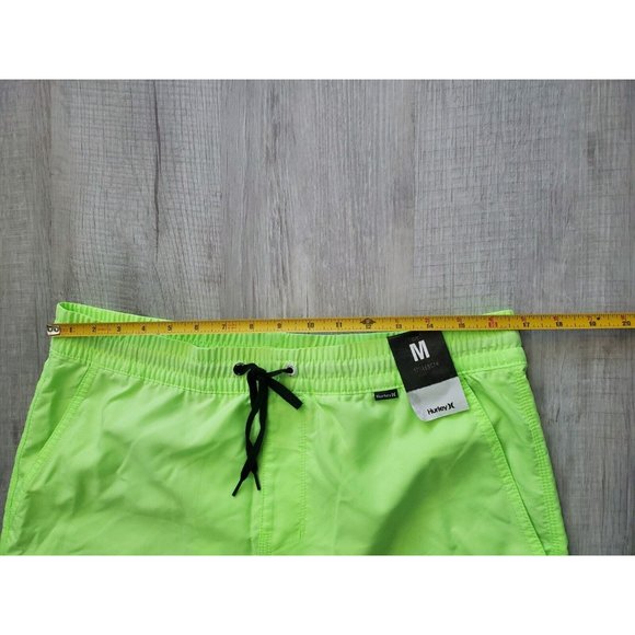Men's HURLEY PHANTOM Neon Green Board Surf Shorts Swim Trunks Sz M 5" inseam NWT - Picture 8 of 10